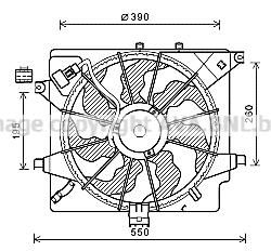 Prasco HY7563 вентилятор, охлаждение двигателя на HYUNDAI i30 (GD)