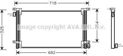 Prasco IVA5044 конденсатор, кондиционер на IVECO DAILY III c бортовой платформой/ходовая часть