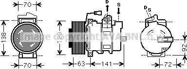 Prasco MEAK239 компрессор, кондиционер на MERCEDES-BENZ ACTROS MP2 / MP3