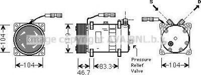 Prasco MNAK048 компрессор, кондиционер на MAN TGA