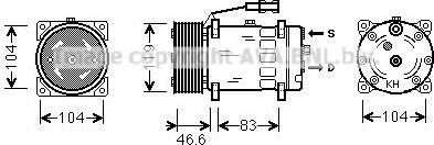 Prasco MNAK061 компрессор, кондиционер на MAN TGM