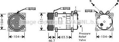 Prasco MNK048 компрессор, кондиционер на MAN TGA