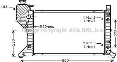 Prasco MS2343 радиатор, охлаждение двигателя на MERCEDES-BENZ SPRINTER 4-t фургон (904)