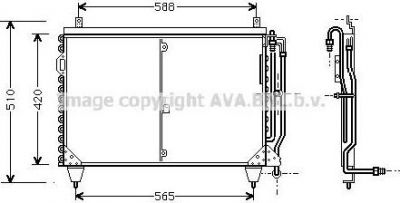 Prasco MS5199 конденсатор, кондиционер на MERCEDES-BENZ S-CLASS (W126)