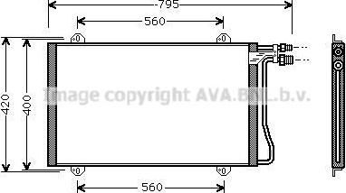 Prasco MS5219 конденсатор, кондиционер на MERCEDES-BENZ SPRINTER 4-t фургон (904)