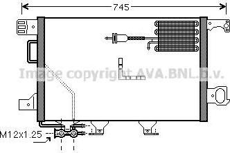 Prasco MS5361 конденсатор, кондиционер на MERCEDES-BENZ C-CLASS (W203)