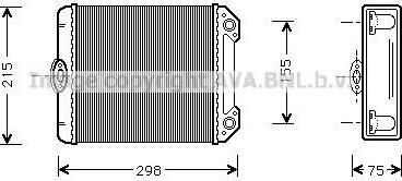 Prasco MS6171 теплообменник, отопление салона на MERCEDES-BENZ S-CLASS (W126)