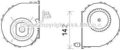 Prasco MS8642 электродвигатель, вентиляция салона на MERCEDES-BENZ SPRINTER 3-t автобус (903)