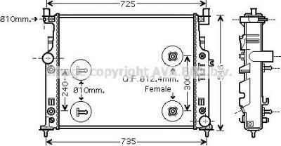 Prasco MSA2436 радиатор, охлаждение двигателя на MERCEDES-BENZ M-CLASS (W164)