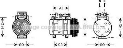 Prasco MSK083 компрессор, кондиционер на MERCEDES-BENZ S-CLASS (W126)