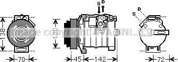 Prasco MSK574 компрессор, кондиционер на MERCEDES-BENZ SPRINTER 4-t фургон (904)