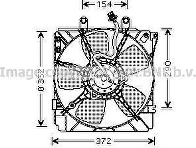 Prasco MZ7512 вентилятор, охлаждение двигателя на MAZDA 626 IV Hatchback (GE)