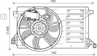 Prasco MZ7554 вентилятор, охлаждение двигателя на MAZDA 3 (BL)