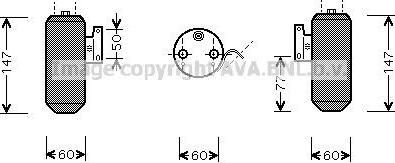 Prasco MZD084 осушитель, кондиционер на MAZDA 323 F V (BA)