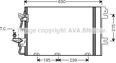 Prasco OL5366D конденсатор, кондиционер на OPEL ASTRA H (L48)