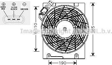 Prasco OL7508 вентилятор, охлаждение двигателя на OPEL ASTRA G кабрио (F67)