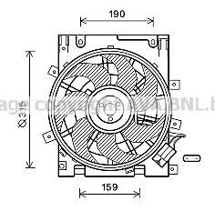 Prasco OL7604 вентилятор, охлаждение двигателя на OPEL ASTRA H (L48)