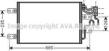 Prasco OLA5394 конденсатор, кондиционер на OPEL MERIVA