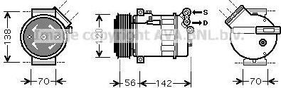 Prasco OLK313 компрессор, кондиционер на OPEL VECTRA B универсал (31_)