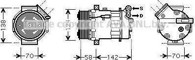 Prasco OLK448 компрессор, кондиционер на OPEL SIGNUM