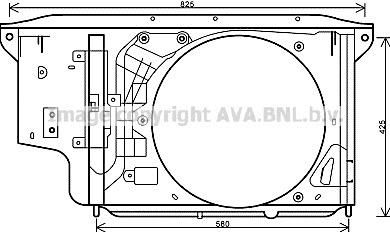 Prasco PE7521 кожух вентилятора на PEUGEOT 206 SW (2E/K)