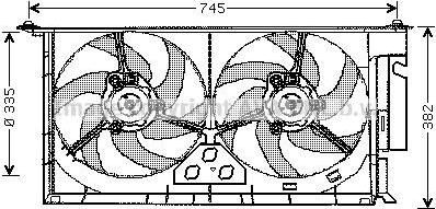 Prasco PE7537 вентилятор, охлаждение двигателя на PEUGEOT 406 Break (8E/F)