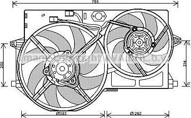 Prasco PE7543 вентилятор, охлаждение двигателя на FIAT SCUDO Combinato (220P)