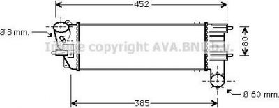 Prasco PEA4204 интеркулер на PEUGEOT 406 Break (8E/F)