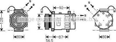 Prasco PEAK036 компрессор, кондиционер на PEUGEOT 406 купе (8C)