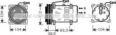 Prasco REK084 компрессор, кондиционер на RENAULT TRUCKS Midlum