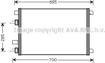 Prasco RT5305 конденсатор, кондиционер на RENAULT MEGANE II седан (LM0/1_)