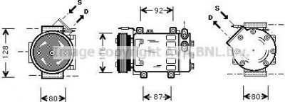 Prasco RTK079 компрессор, кондиционер на RENAULT CLIO II (BB0/1/2_, CB0/1/2_)