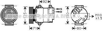 Prasco RTK441 компрессор, кондиционер на RENAULT MEGANE II седан (LM0/1_)