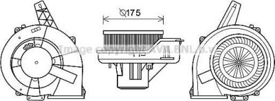 Prasco ST8045 электродвигатель, вентиляция салона на SKODA RAPID Spaceback (NH1)