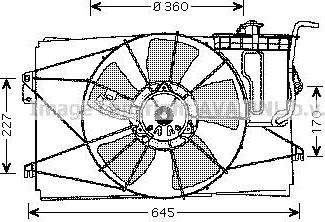 Prasco TO7524 вентилятор, охлаждение двигателя на TOYOTA COROLLA Verso (ZDE12_, CDE12_)