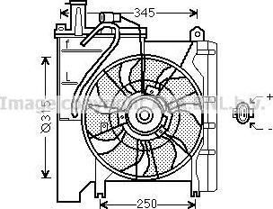 Prasco TO7553 вентилятор, охлаждение двигателя на TOYOTA AYGO (PAB4_, KGB4_)