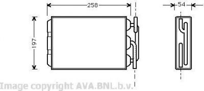 Prasco VO6042 теплообменник, отопление салона на VOLVO 240 Kombi (P245)