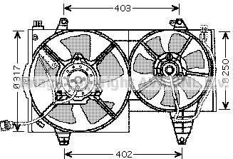 Prasco VO7505 вентилятор, охлаждение двигателя на VOLVO V40 универсал (VW)