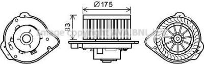 Prasco VO8175 электродвигатель, вентиляция салона на VOLVO V70 I (LV)