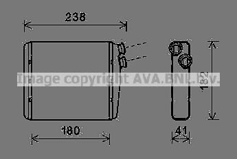 Prasco VOA6163 теплообменник, отопление салона на VOLVO V70 III (BW)