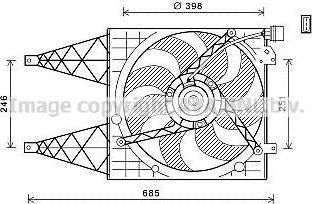 Prasco VW7532 вентилятор, охлаждение двигателя на SKODA RAPID Spaceback (NH1)