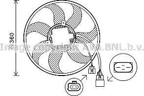 Prasco VW7537 вентилятор, охлаждение двигателя на VW PASSAT (362)