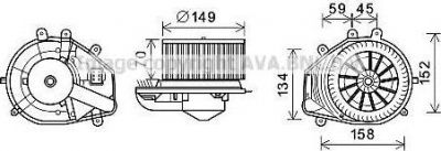 Prasco VW8353 электродвигатель, вентиляция салона на AUDI A4 Avant (8D5, B5)