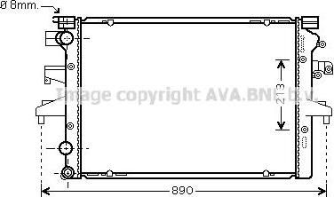 Prasco VWA2231 радиатор, охлаждение двигателя на VW TRANSPORTER V c бортовой платформой/ходовая часть (7JD, 7JE,