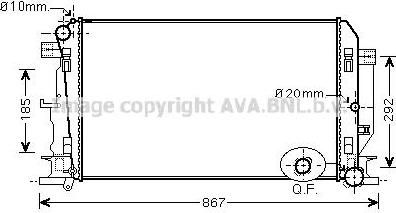 Prasco VWA2271 радиатор, охлаждение двигателя на VW CRAFTER 30-50 фургон (2E_)