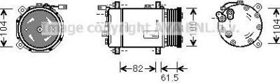 Prasco VWAK167 компрессор, кондиционер на VW POLO CLASSIC (6KV2)