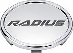 Хромированная вставка для центральной заглушки диска Radius с серым логотипом (1CRAPG005)