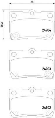 REMSA Колодки задние OPEL VecA/AstF (1605728, 0282.10)