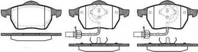 REMSA Колодки передние с датчиком AD A4/A6 98-> VW B5 00-> однопоршневые (4B0698151AF, 0390.22)