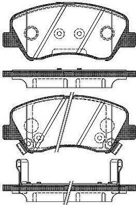 REMSA Колодки тормозные передние, комплект KIA Rio III (1488.02)
